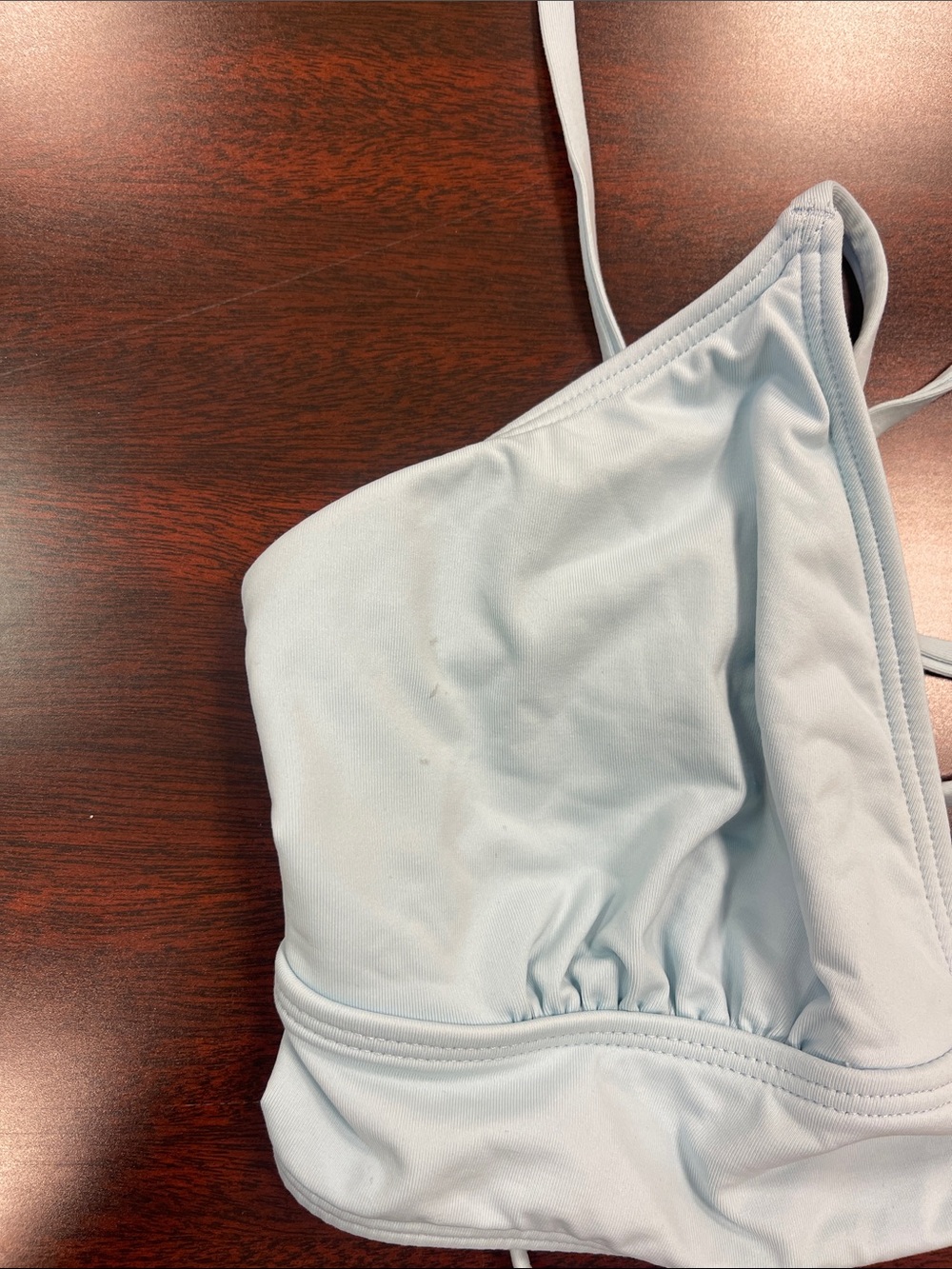 Athleta Pale Blue Strappy Tie-Back Bikini Top Size S - Picture 5 of 5